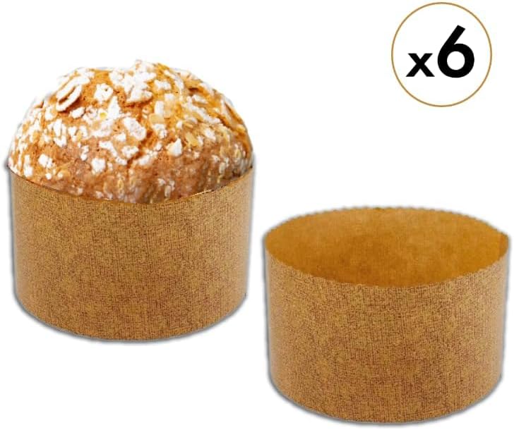 Pastry Chef's Boutique Thin Panettone Paper Pan Mold (Thin Paper - Small 500gr) - Pack of 12