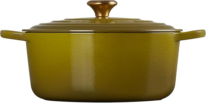 Le Creuset Enameled Cast Iron Signature Round Dutch Oven, 7.25 qt., Olive