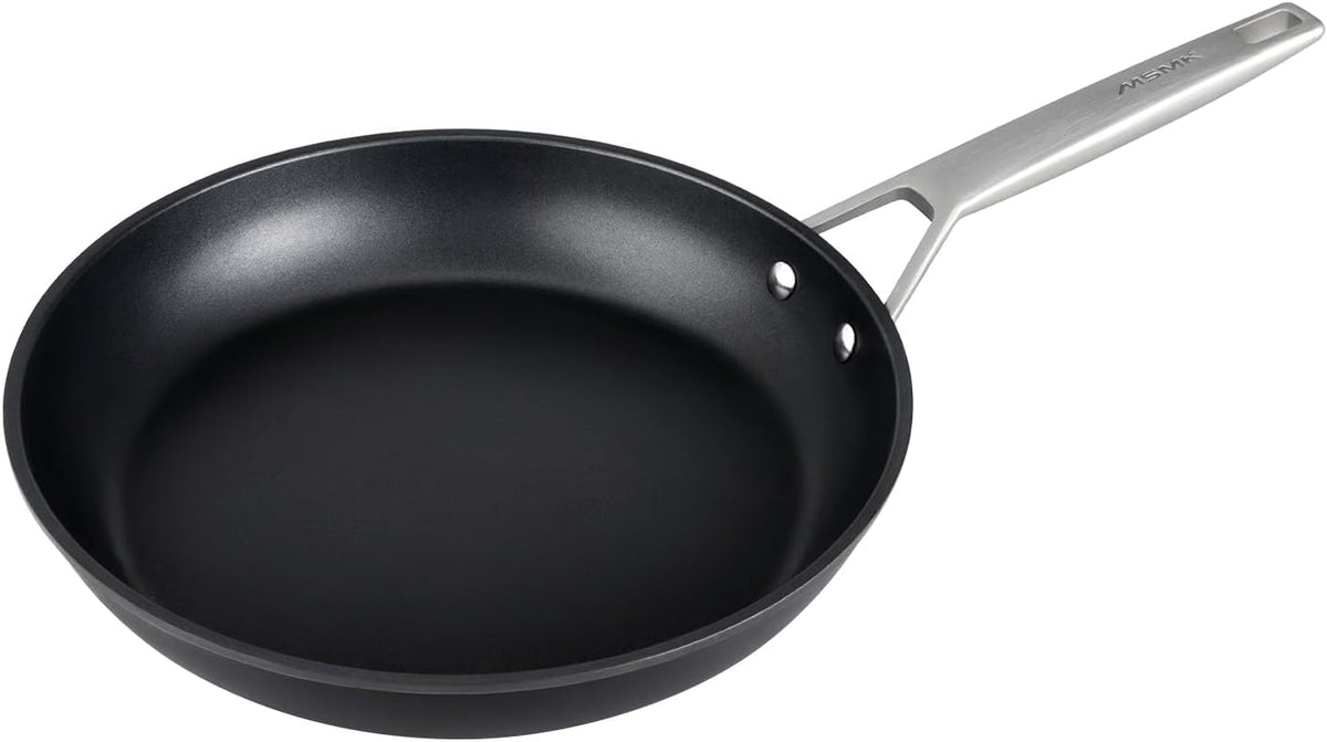 MsMk 7 inch Small Frying Pan Skillet, Carbonize also Non-Stick Saute Pans, PFAS & PFOA Free Non-Toxic, Scratch-resistant, for Induction, Ceramic and Gas Cooktops All Stovetops, Dishwasher & Oven Safe