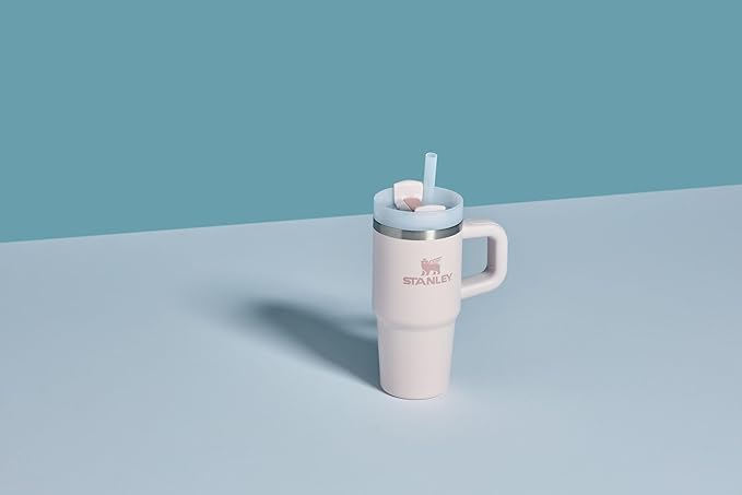 STANLEY Quencher H2.0 Tumbler with Handle and Straw 20 oz | Flowstate 3-Position Lid | Cup Holder Compatible for Travel | Insulated Stainless Steel Cup | BPA-Free | Rose Quartz 2.0