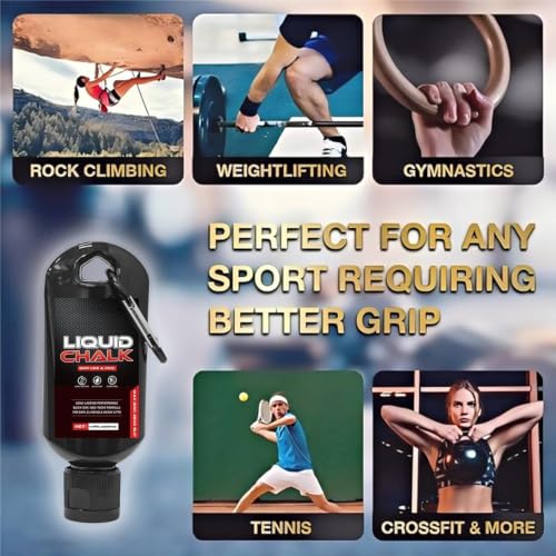 Liquid Chalk Gym 50ml Gymnastics Grip Support | Anti-Slip Workout Chalk for Men Powerlifters Weightlifters Athletes Gymnasts Trainers Competitors Gym Studio Bouldering