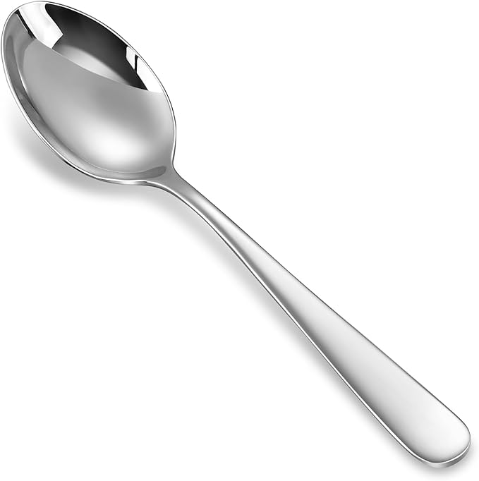 KEAWELL Premium Louise Spoons Set, Set of 4, 18/10 Stainless Steel, Exceptional mirror finish, Dishwasher Safe (6.4" Teaspoon)
