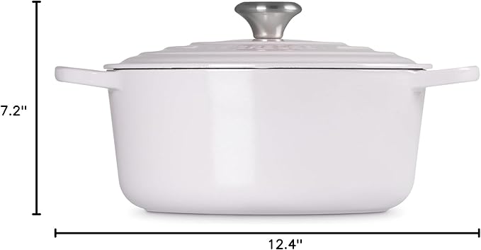 Le Creuset Enameled Cast Iron Signature Round Dutch Oven, 5.5 qt., Shallot