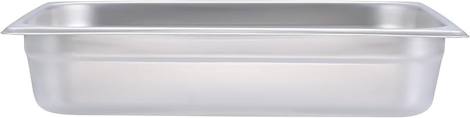 BIRDROCK HOME Stainless Steel Steam Table Pan - Hotel, Restaurant & Catering Supplies - 24 Gauge Steel, 4.5 qt Capacity - Meal Prep, Cooking, & Food Storage Container - 2.5" Depth, 1/2-Size (6 Pack)