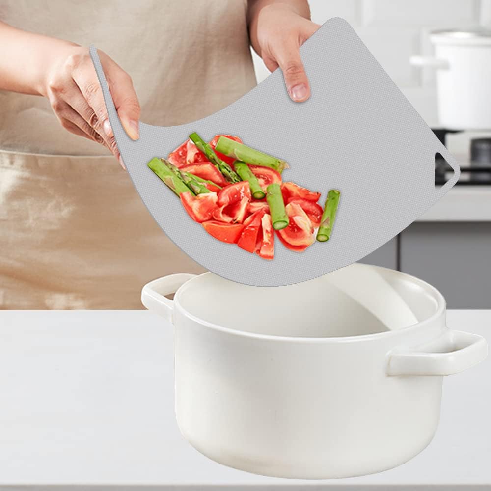 WK Plastic Flexible Cutting Boards for Kitchen, Flexible Cutting Board Mat Set of 10, Non Slip Cutting Mats with Hole, BPA Free, Dishwasher Safe, Multi Size
