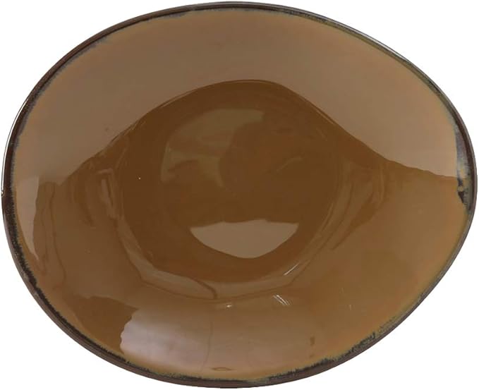 Tuxton China GAJ-651 Ellipse Plate, 10" x 8-1/4", oblong, microwave & dishwasher safe, oven proof, fully vitrified, lead-free, ceramic, TuxTrendz, Artisan, Mojave, Pack of 12