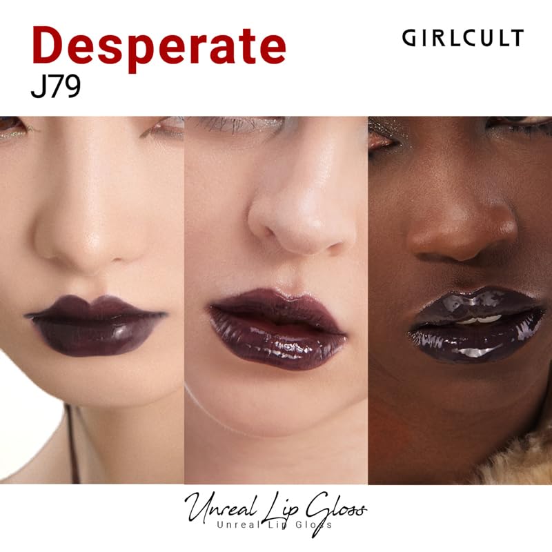 GIRLCULT Glass Shine Lip Gloss, Buildable Color, Shimmer Finish (J79)
