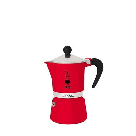 Bialetti Moka Express Rainbow (Red, 3 Cups)