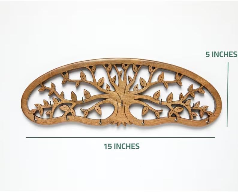 Rustic Herb Drying Rack Hanging - Artistic Life Tree Design for Kitchen Witches & Gardeners - Holds 11 Bouquets - Saving Space Herb & Flower Dryer - Gift for Crafters - Wall Art Décor