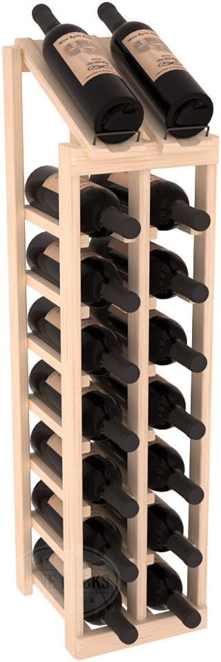 Wine Racks America InstaCellar Display Top Wine Rack Kit - Durable and Expandable Wine Storage System, Pine Unstained - Holds 16 Bottles
