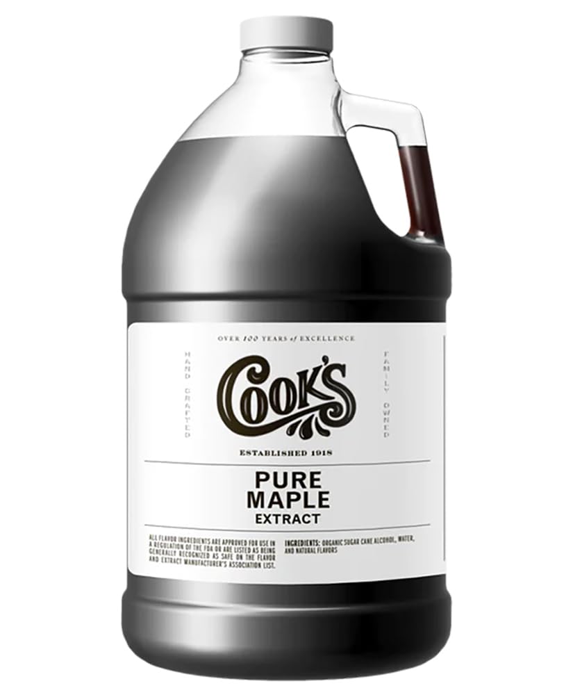 Cook's, Pure Maple Extract, All Natural Premium Maple Sap from Vermont's Finest Maple Trees, 128 oz (1 Gallon)
