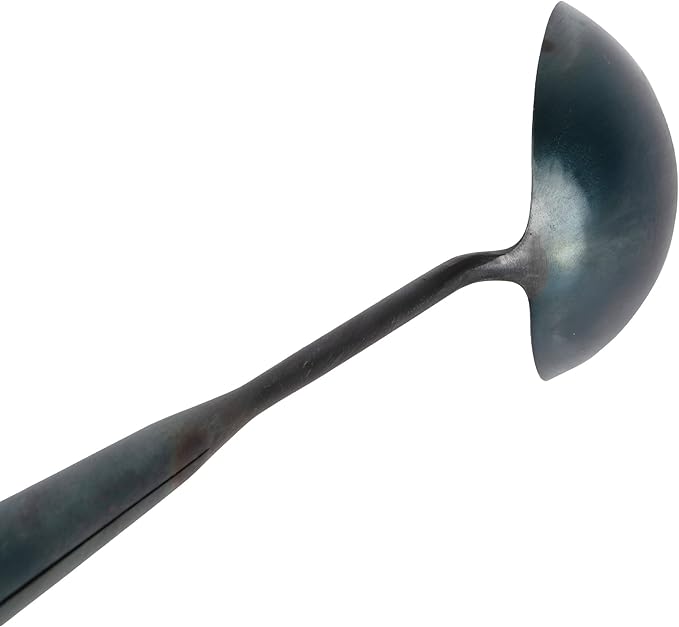 ZhenSanHuan Chinese Traditional HandMade Iron Ladle Wok Tool,Long wok utensils (Ladle, 32CM/12.6'')