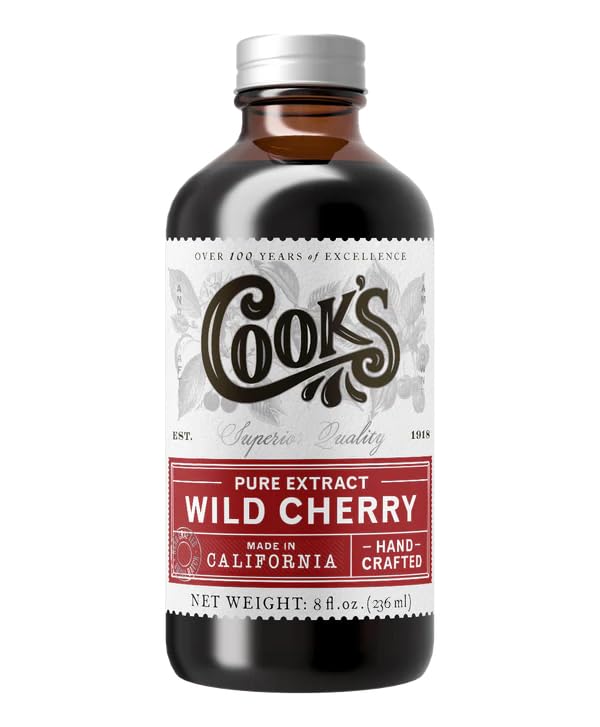 Cook's, Wild Cherry Extract for Baking, Preserves, Syrup, Cookies, Cakes, 8 oz