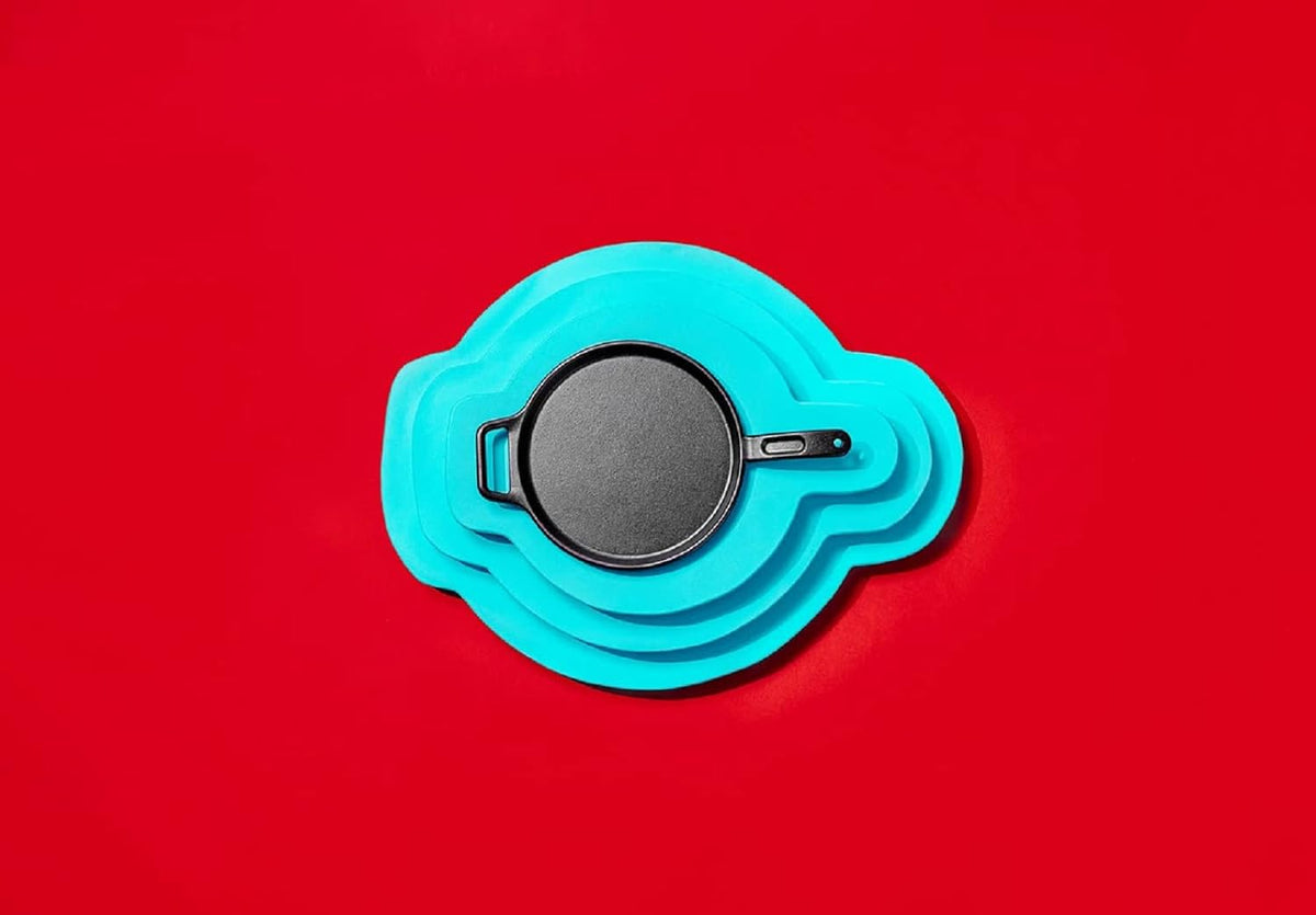 Lodge BOLD 12 Inch Seasoned Cast Iron Griddle, Design-Forward Cookware,Black