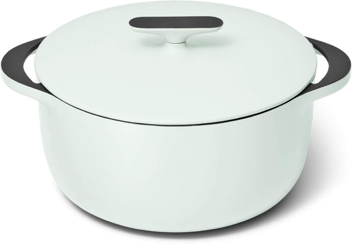 Caraway Enameled Dutch Oven - 6.5 qt Cast Iron Dutch Oven With Lid - 3 Layer Enamel Coating - No Seasoning Required - Compatible With All Stovetops - Oven Safe - No Forever Chemicals - Light Mist