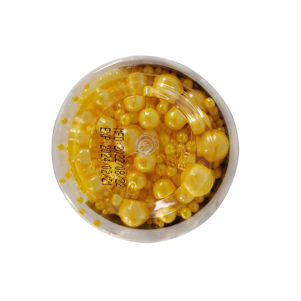 Edible Yellow Sugar Pearls Candy Sprinkles 120G/ 4.23Ounce Baking Cake Sprinkles Cupcake and Cake Topper Cookie Decorations Wedding Party Valentines Halloween Christmas Supplies