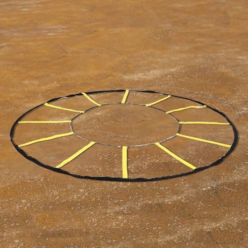 Circular Agility Training Ladder 12 Rungs Nylon Speed and Agility Trainer for Soccer Basketball Athletic Performance Exercise Gear with Storage Bag