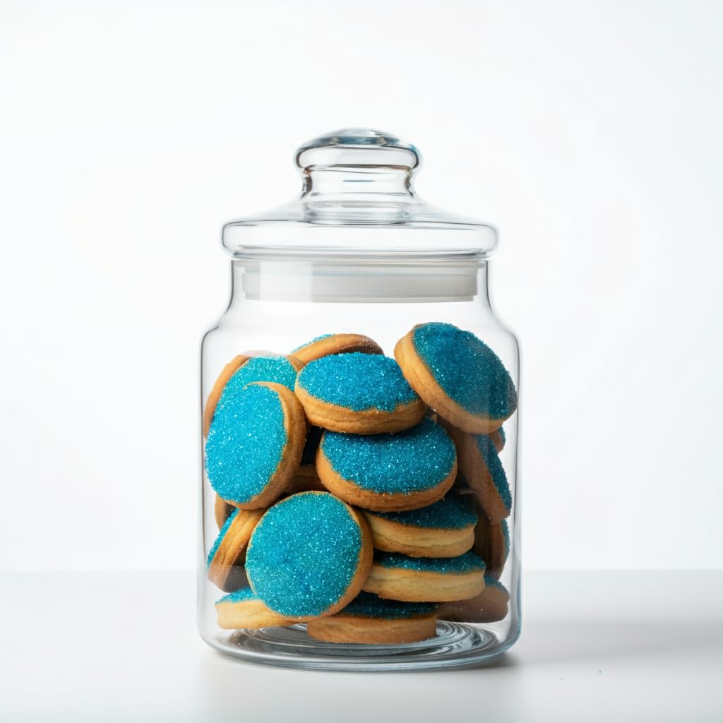 Bakerpan Blue Sanding Sugar for Baking & Cookie Decorating - 5 Ounce Edible Blue Sugar Sprinkles for Cookies, Cakes, Cocktails (Made In USA)
