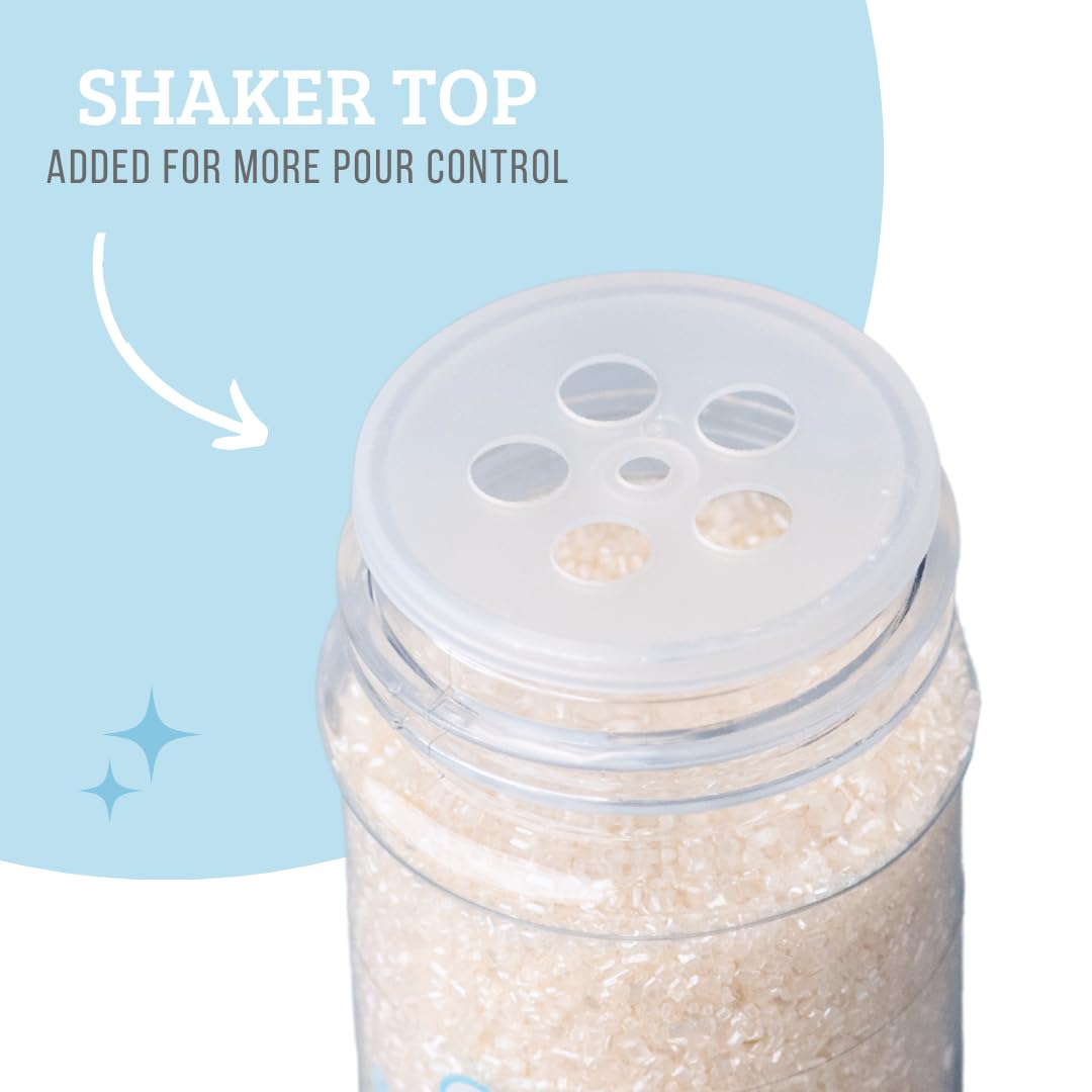 Sweets Indeed Sprinkles, Edible Sprinkle Sugar Mix, Perfect for Cake Decorations, Baking, Ice Cream, Cookies, Cupcake Topper, 5 ounces (White)