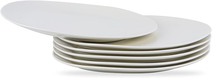 Stone Lain Delilah Dinner Plate 6-Piece Dish Set, Porcelain, Cream