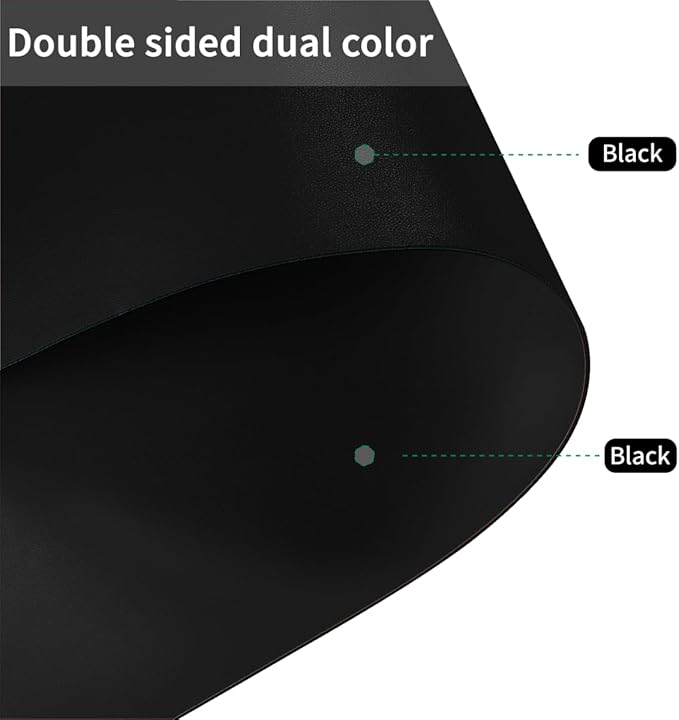 Kitchen Table Protector - 46x80 Inch Waterproof Easy to Clean Can Conceal Flaws Protector The Table Top from Scratches Used for Dining (Black+Black 46x80)