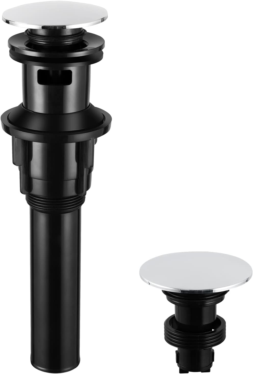 PARLOS Bathroom Faucet Lavatory Vessel Sink Pop Up Drain Stopper with Overflow Chrome, 20715