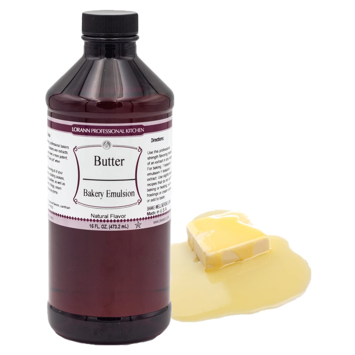 Lorann Oils Butter Bakery Emulsion: True Butter Flavor, Ideal for Enhancing Rich Dairy Notes in Baked Goods, Gluten-Free, Keto-Friendly, Butter Flavoring Essential for Your Kitchen