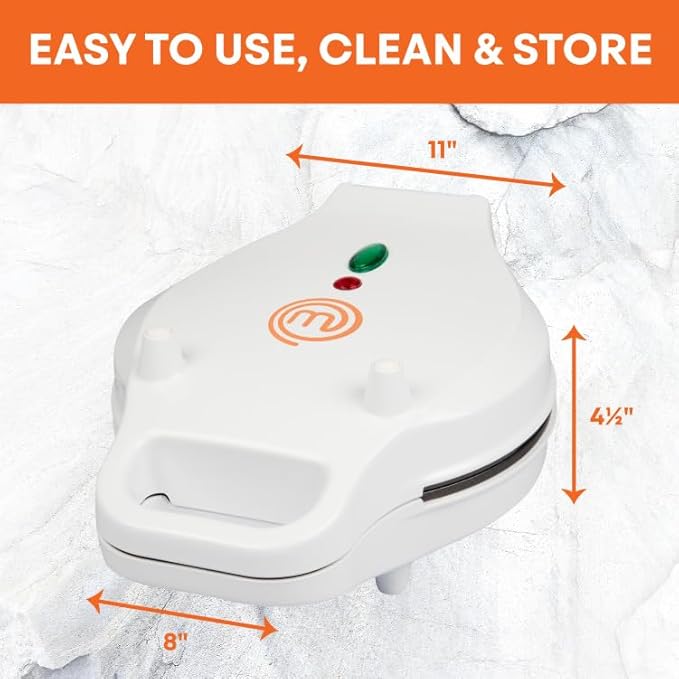MasterChef Bubble Waffle Maker- Electric Non stick Hong Kong Egg Waffler Iron Griddle w FREE Recipe Guide- Ready in under 5 Minutes