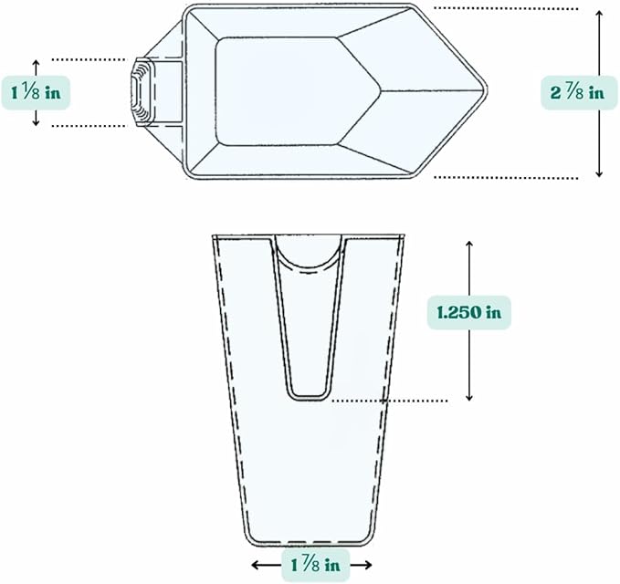 2 Cup (1 Pint | 16 Oz. | 500 mL) Scoop for Measuring Coffee, Pet Food, Grains, Protein, Spices and Other Dry Goods (Pack of 5)
