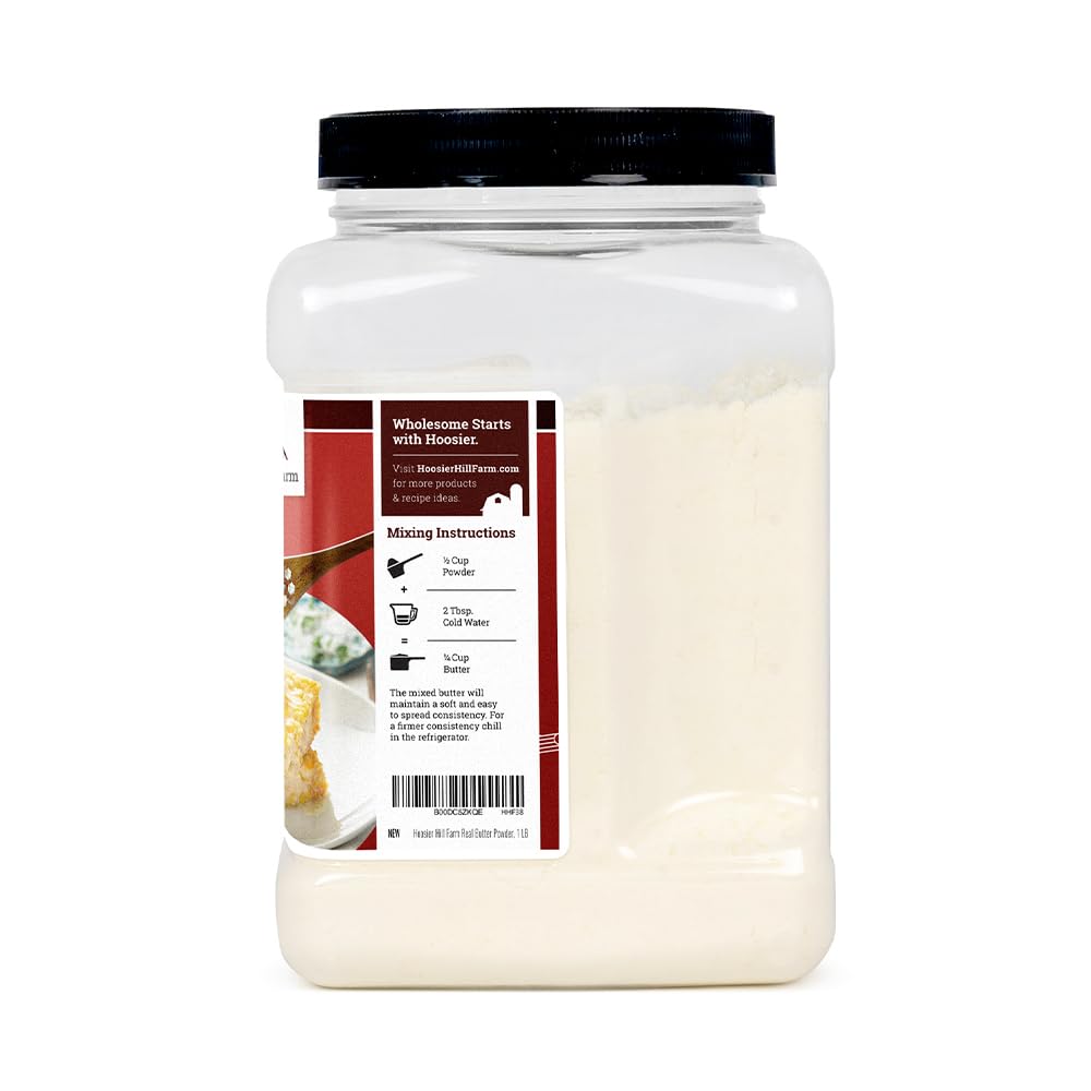 Hoosier Hill Farm Real Butter Powder, 1LB (Pack of 1)