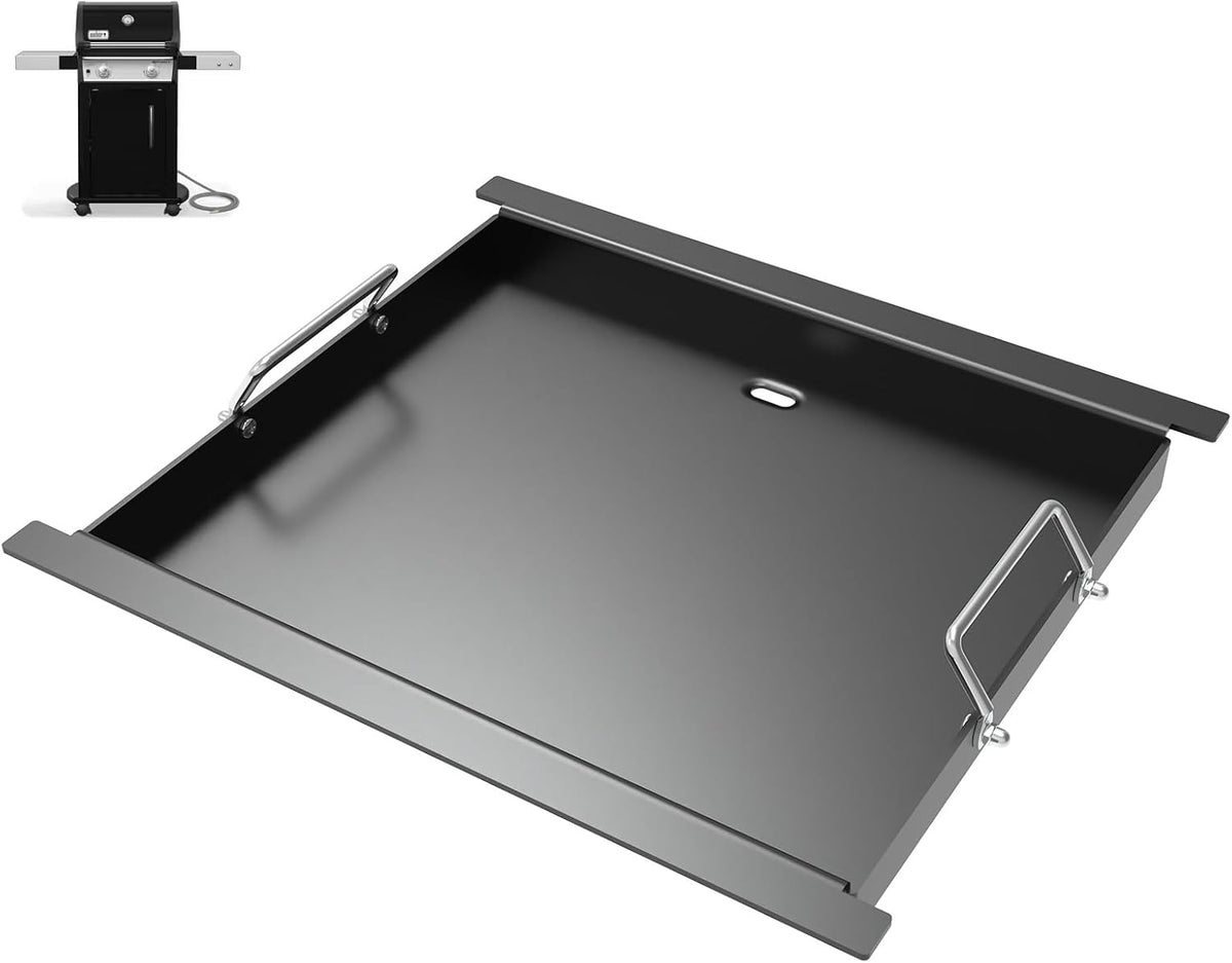 Spirit 200 Full Size Griddle Insert for Weber Spirit 200 Series Gas Grills (2016-2024) E-210 S-210 E-220 S-220 Grill Parts, 7637 Carbon Steel Flat Top Griddle Replacement for Weber Spirit I & II Parts