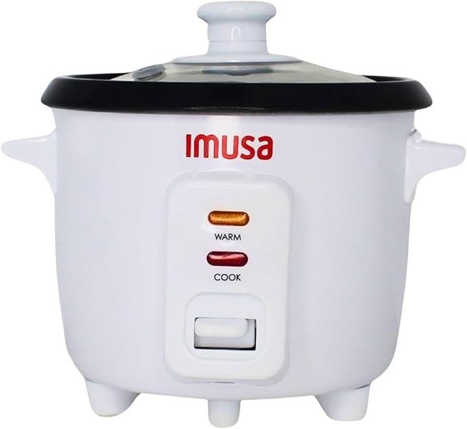 IMUSA 1.5cup Electric Ceramic Rice Cooker, White