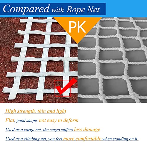 Climbing Cargo Net Heavy Duty,Ninja Net,Rope Ladder for Kids Outdoor Treehouse Backyard Playground Indoor Obstacle Webbing Net for Swing Set Jungle Gym Accessories for Slacklines,White - size: 3x5ft/0.9x1.5m