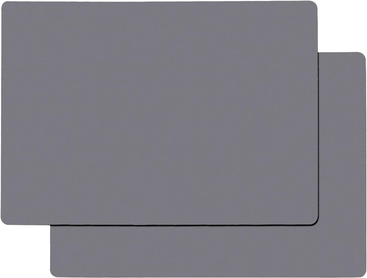 Gartful Extra Large Silicone Mats for Countertop, 28" by 20" Multipurpose Mat, Counter Table Protector, Desk Saver Pad, Placemat Nonstick Nonskid Heat-Resistant Pad, Dark Gray, 2PCS