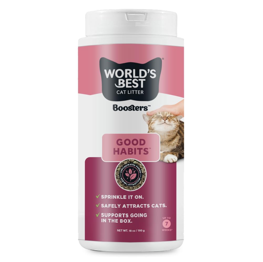 World's Best Cat Litter Boosters Good Habits Additive, 18 oz Canister