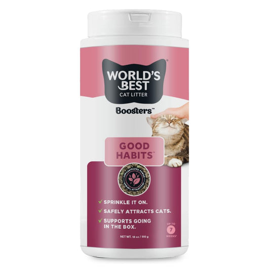 World's Best Cat Litter Boosters Good Habits Additive, 18 oz Canister