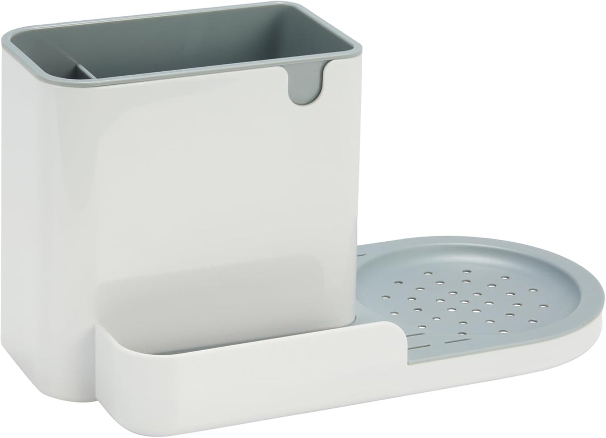 Amazon Basics Kitchen Sink Organizer/Sponge Holder, Large, White