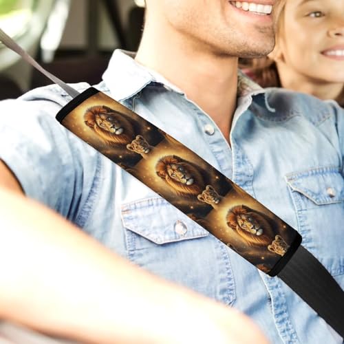 Soft Padded Seat Belt Shoulder Pad for Elderly Support, Stroller Pushchair High Chair, 2 Pack Lions Lion Cub Shoulder Harness Cover Neck and Shoulder Support - color: Pattern 772