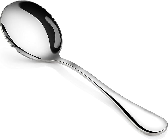Artaste Rain 18/10 Stainless Steel (Silver (Set of 12), Bouillon Spoon (6-Inch))