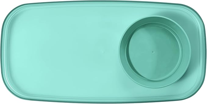 madesmart dipware Small Serving Plate, Collapsible & Removable Dip Bowl for Salsa, Queso, Sald, Olives, Premium Dishwasher & Microwave Safe, Multipurpose Plate & Bowl, Teal