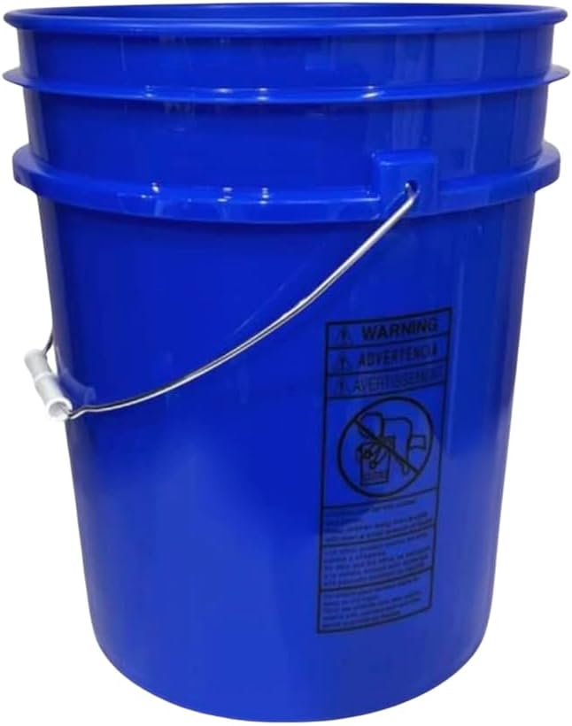 House Naturals 5 Gallon Premium HPDE Plastic Bucket - Made in USA Food Grade Storage Container, BPA Free All Purpose Pail (2, Reflex Blue)