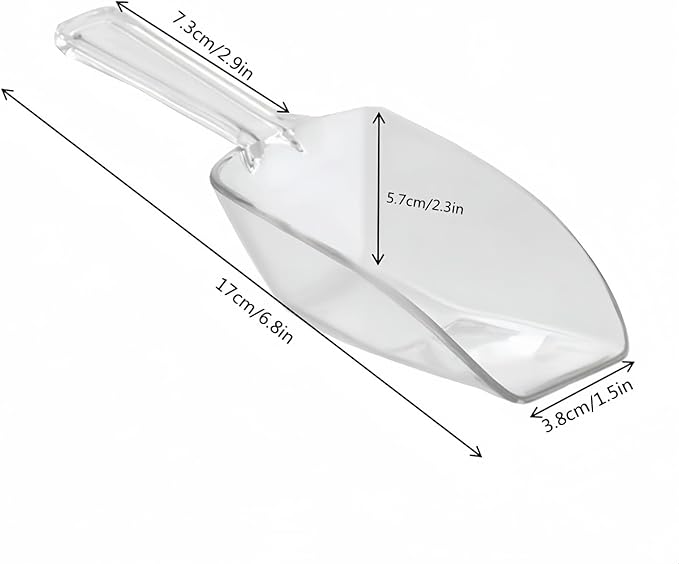 20 Pack of Set Plastic Buffet Serving Tongs Mini Serving Utensil Tongs Appetizers Tongs and Plastic Kitchen Scoops Clear Ice Scoop Buffet Scoop for Candy Dessert Buffet Ice