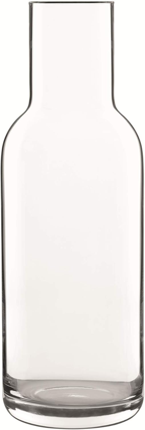 Luigi Bormioli Sublime 34 oz Carafe with Cork Stopper – Elegant Ultra Clear Glass Carafe For Wine, Water, Juice, Milk, Coffee, Iced Tea – Wide Mouth Carafe For Restaurants & Home Use – Made In Italy