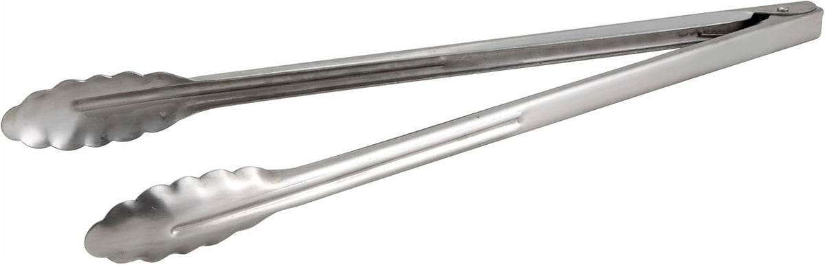 Winco Coiled Spring Extra Heavyweight Stainless Steel Utility Tong, 16-Inch