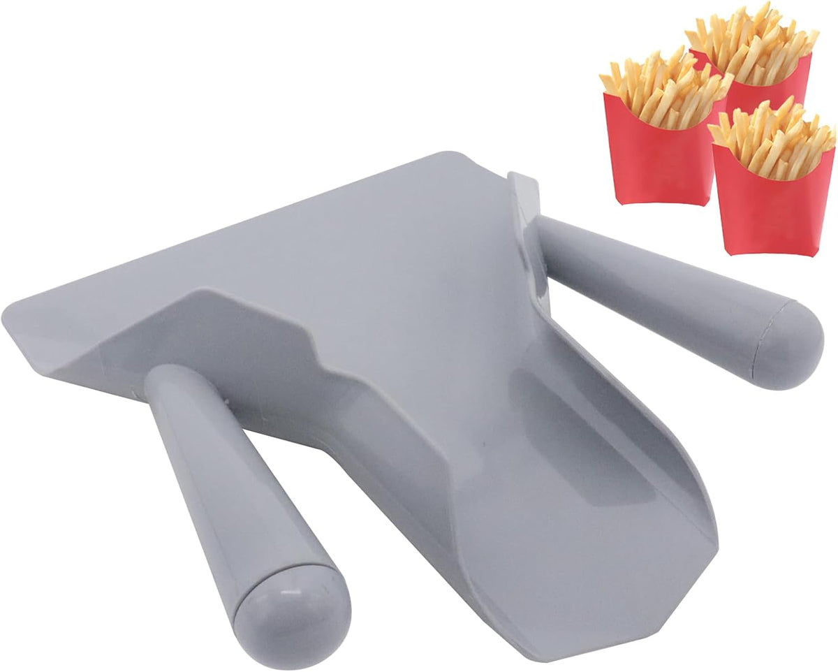 French Fry Popcorn Scoop Scooper, Polycarbonate Popcorn Scoop, Quick Fill Tool for Chip Popcorn Bagger Bags, Multipurpose Utility Scooper for Popcorn Machine Ice Candy Snacks Desserts