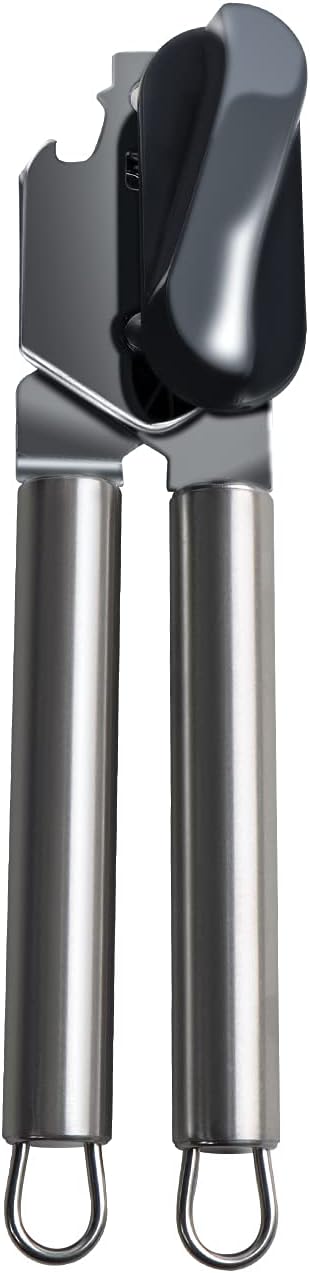 BYVOV Stainless Steel Can Opener Manual with Smooth Edge Heavy Duty Handle Easy Turn 9- Inch