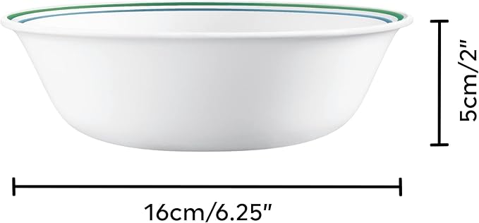Corelle Dinnerware Set (Set of 4 Bowls, Country Cottage) Set for 4 | Includes 4 x Cereal/Soup Bowls