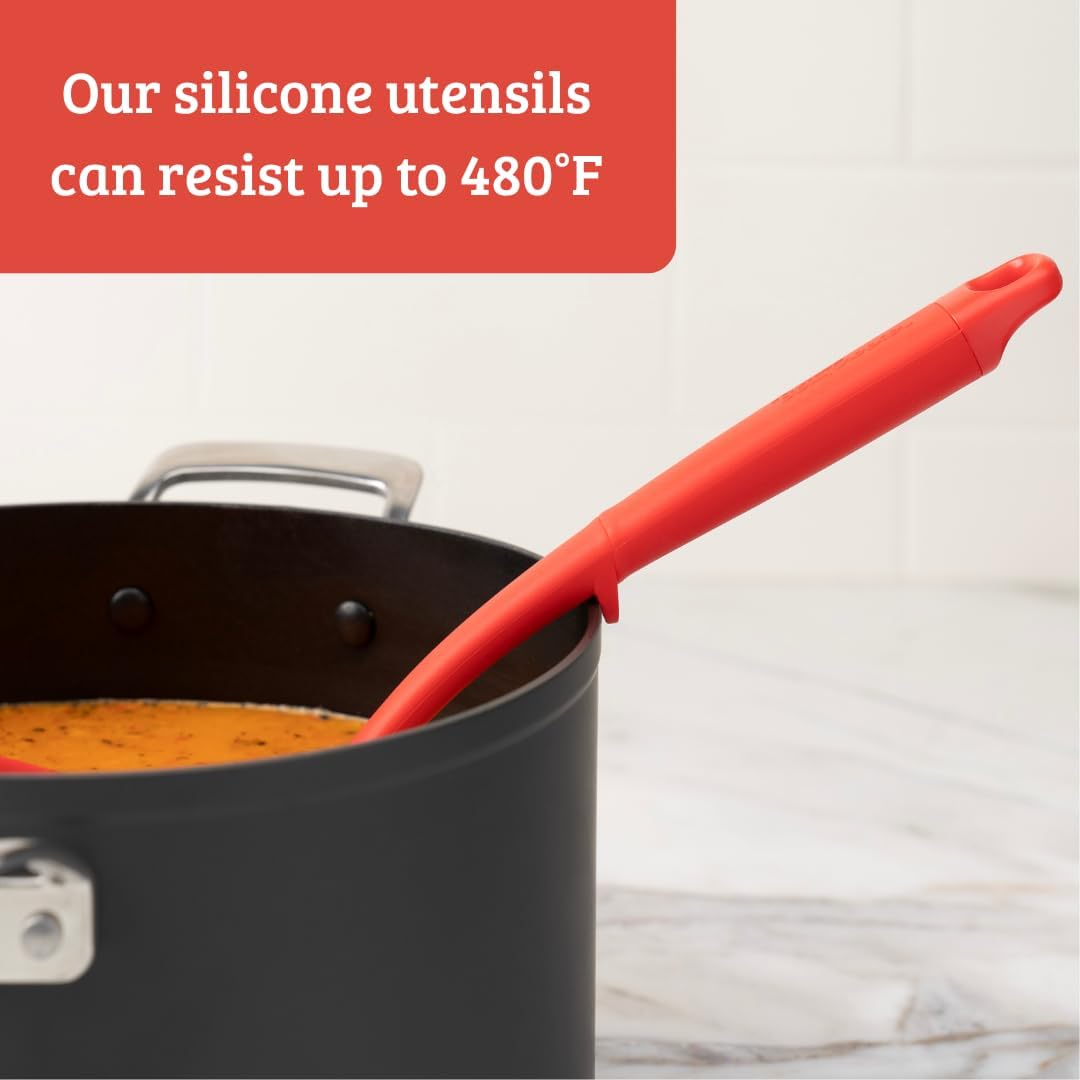 Betty Crocker Silicone Baking/Cooking Utensil Set – Spatula, Spoon, Turner, Scraper. 5-Piece Set, Heat Resistant, BPA Free, Non-Stick, Dishwasher Safe