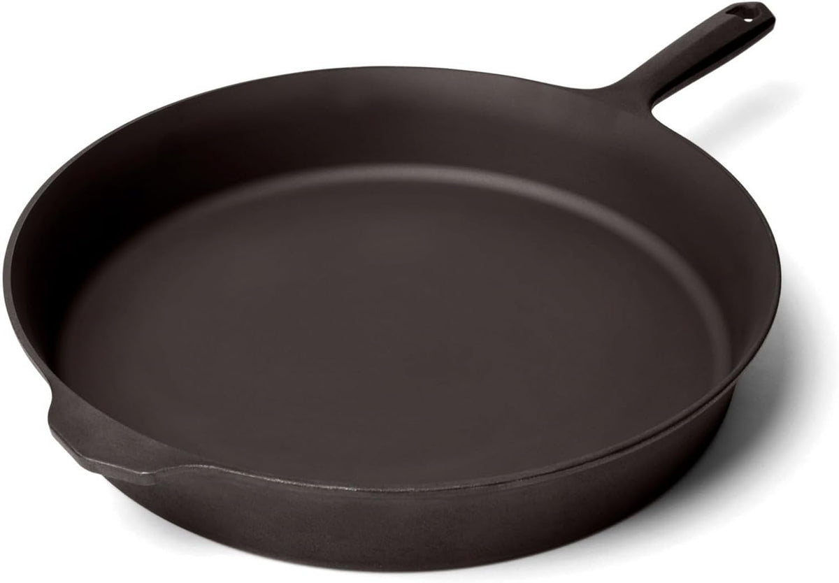 Field Company 13-Inch Cast Iron Skillet – No.12, Lightweight & Smooth, Nonstick, Preseasoned with Organic Oil – Made in USA, Non-Toxic – Best for Pan Pizza or Deep Frying, Large Size, Vintage Design