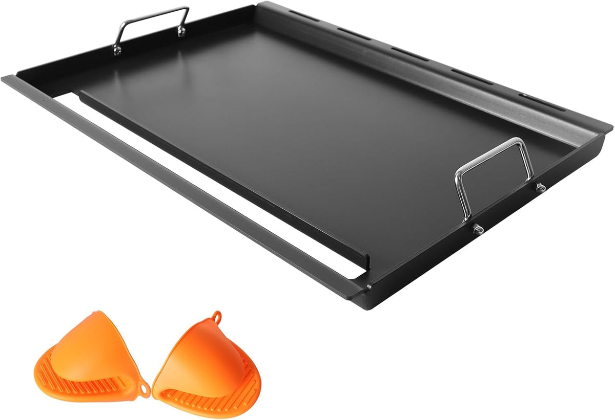 Full-Size Griddle Inserts for Weber Genesis 300 Series Gas Grills, Flat Top Griddle Replacement Parts for Weber Genesis E-310 S-310 E-320 S-320 E-330 S-330 EP-310 EP-320 EP-330 Gas Grills 7524